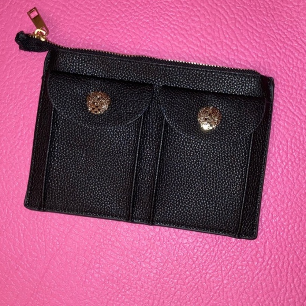 Belt Bag or Clutch - Black Faux Leather EUC